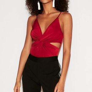 NWOT Express red cutout bodysuit